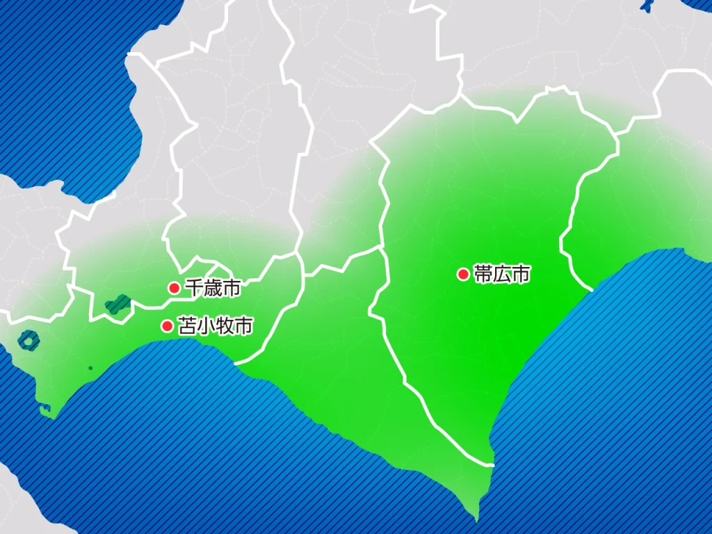 出張買取エリアの地図