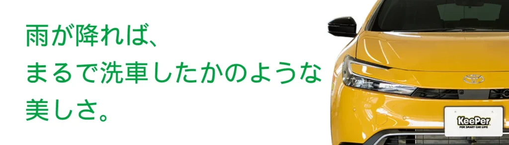 雨が降れば、まるで洗車したかのような美しさ