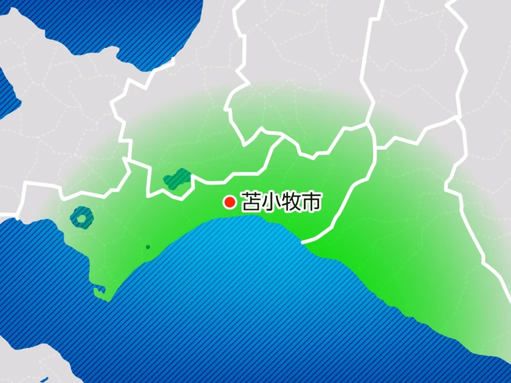 苫小牧エリアの地図