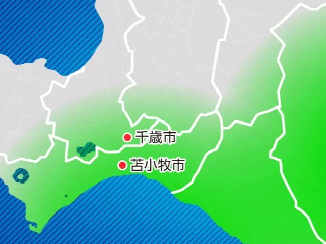 北海道地図の一部（出張買取：苫小牧市・苫小牧市）